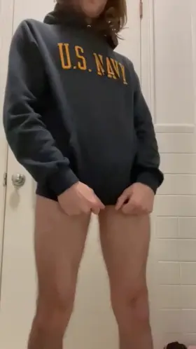 Look at what I have under my hoodie 😚