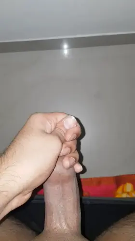 Yesterday I had wet dream....I suddenly squized foreskin to film this 💦💦