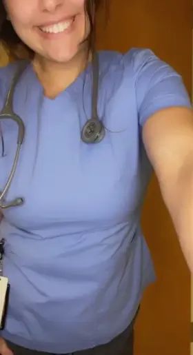 Feelin pretty cute in and out of these scrubs