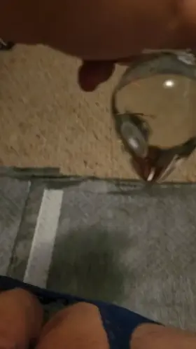 Silly sissy squeezes 2.5 inch butt plug.