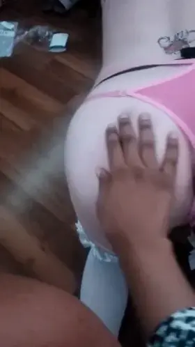 wiggling my ass so I can be let out of chastity, ofc I wasn't let out hehe