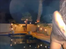 Naked Girls fight with dildos outside