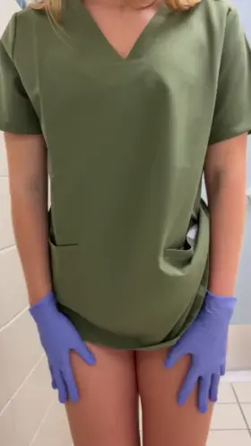 As a nurse I still have to work today so decided to have my own fun in the clinic bathroom