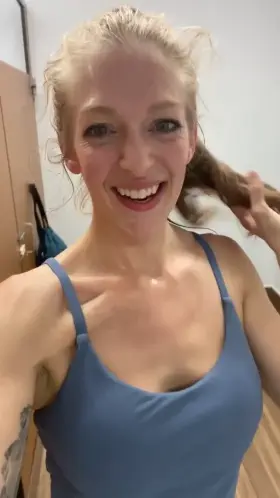 Sweaty after the gym...