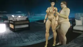 Juri naked groped by fat guy (Banskinator) [Street fighter]