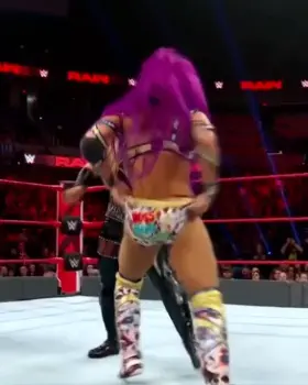 Sasha Banks’ exposed cheeks