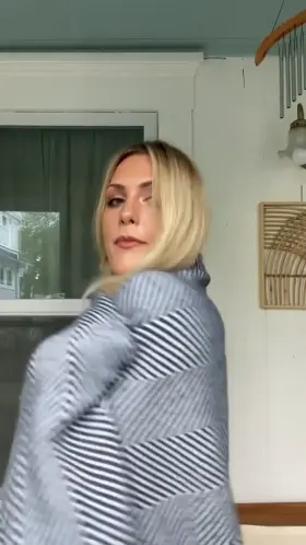 It’s cold outside but I’ll take my blanket off for you I guess 😇