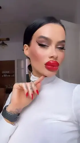 Bright Red Lips