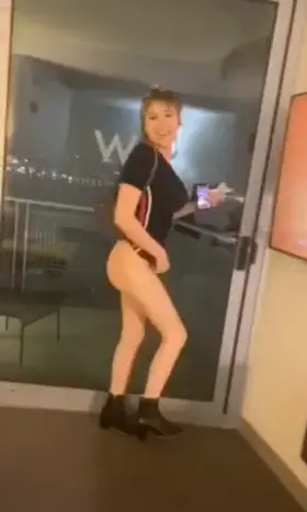 Bottomless on the balcony