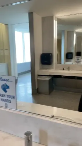 Flashing in the airport bathroom [gif]