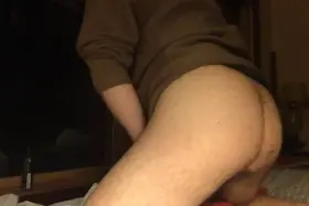 wish it was ur hard cock filling my tight hole instead of this buttplug ;-P