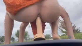 Anal on the hood of my car