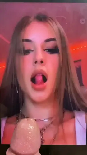 Eva Cudmore licks up my cum