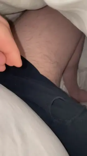 This morning wood needs some lube, or lotion, or a wet mouth (34)