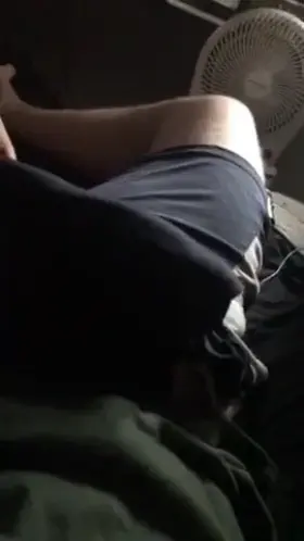 Just pulling my fat cock out of my shorts!