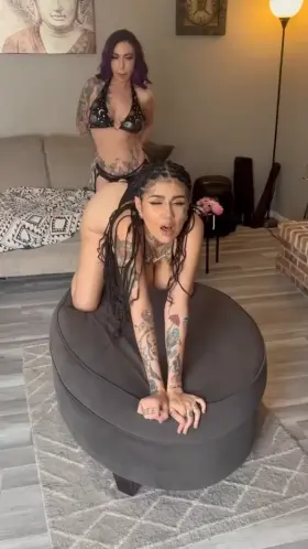 Wanna watch me fuck my Caribbean girl with my strap