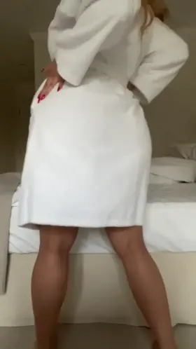 Do I keep my robe on in the spa?