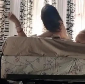 Alexandra Daddario's tits are big enough to be appreciated from behind