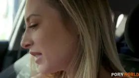 Horny blonde rewards mechanics for the car repair in her own way