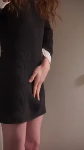 I want to be forced to dress in thigh highs and put on my knees when this beauty pulls that wonderful cock out