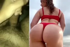 Teasing with her fatass