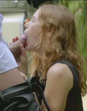 She sucks the seeds out of him