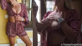 before-after cum on tits (OC)