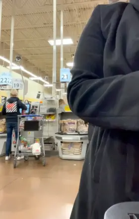 Quick flash while checking out.