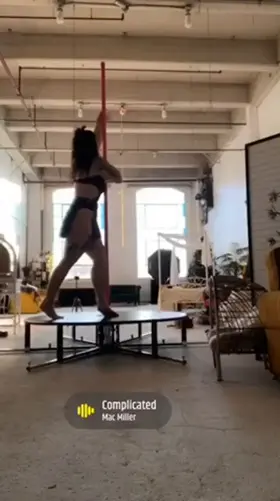 (F)irst time up on the pole today after working on conditioning and rehabbing my shoulder. What do you think?