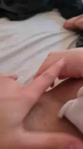 she told me i could use her hand in the morning if i got horny... SO I SQUIRTED ON IT :)