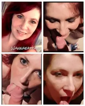 Redhead Wife Sucking Cock And Cum In Her Mouth Blowjob Before And After Porn GIF...