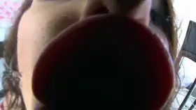 Nasty pornsluts spitting on and licking the lens