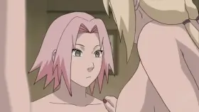 Sakura jealous of Tsunade's tits