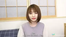 Japanese café worker Yuika Takigawa uses a sex toy to play for us