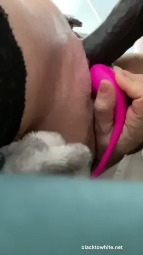 caged cuck fucks wife by BBC dildo