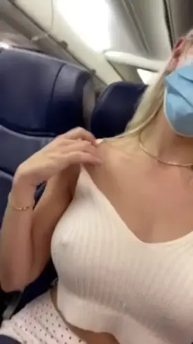 She is having a good time on her flight