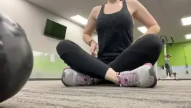 Being naughty at the gym today