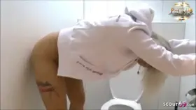 Young Blonde German Teen Giving Gloryhole BJ