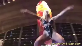 busty milf sex show on stage