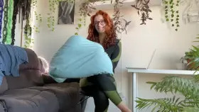 new [vid] mommy makes you hump a pillow in your diaper and cage while she works