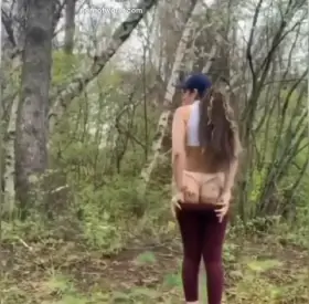 Always make sure to check your surroundings before the performing the booty out nature twerk