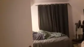 Falling asleep and the pillow between my knees rubbed just right