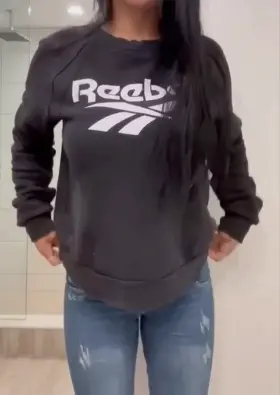 I like slightly hiding there true size in this sweater.