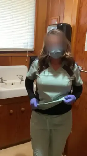 Oh yes, this naughty nurse is back with her patented full work nakedness... okay not patented... it's just my dang thang I do [f]