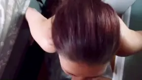 Big tits girlfriend shocked by huge facial