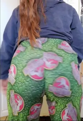 Which is better..? My ass shake or my Jurassic Park pj's? 😌