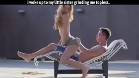 Sister teases until I gave in!