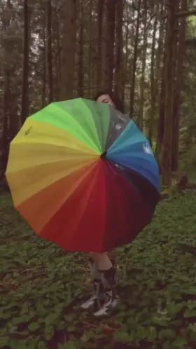 Hiking naked in the rain in just my rain boots💦😋 [F]