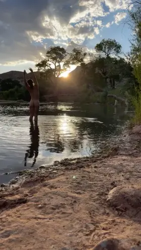 Soaking up last night’s sunset