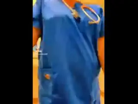 Nurse Dixie just having some fun at work